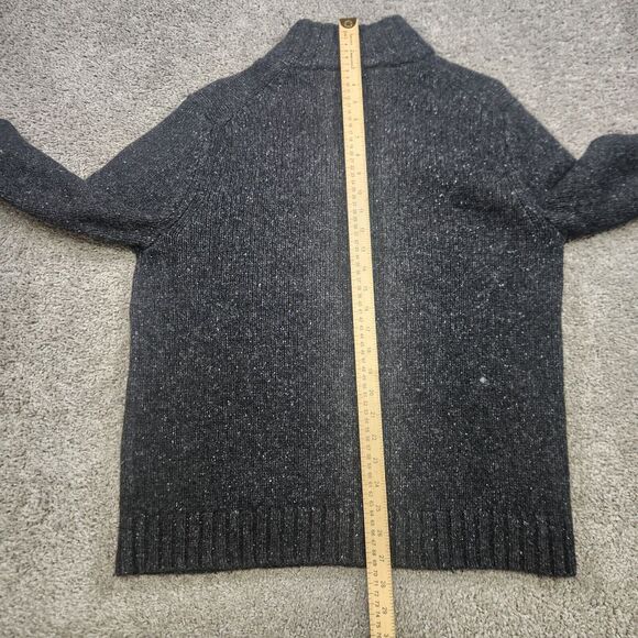 Gap Sweater Mens‎ Medium 1/4 Zip Jacket Lambswool Grey Preppy Heavy Soft Grey - Picture 9 of 10